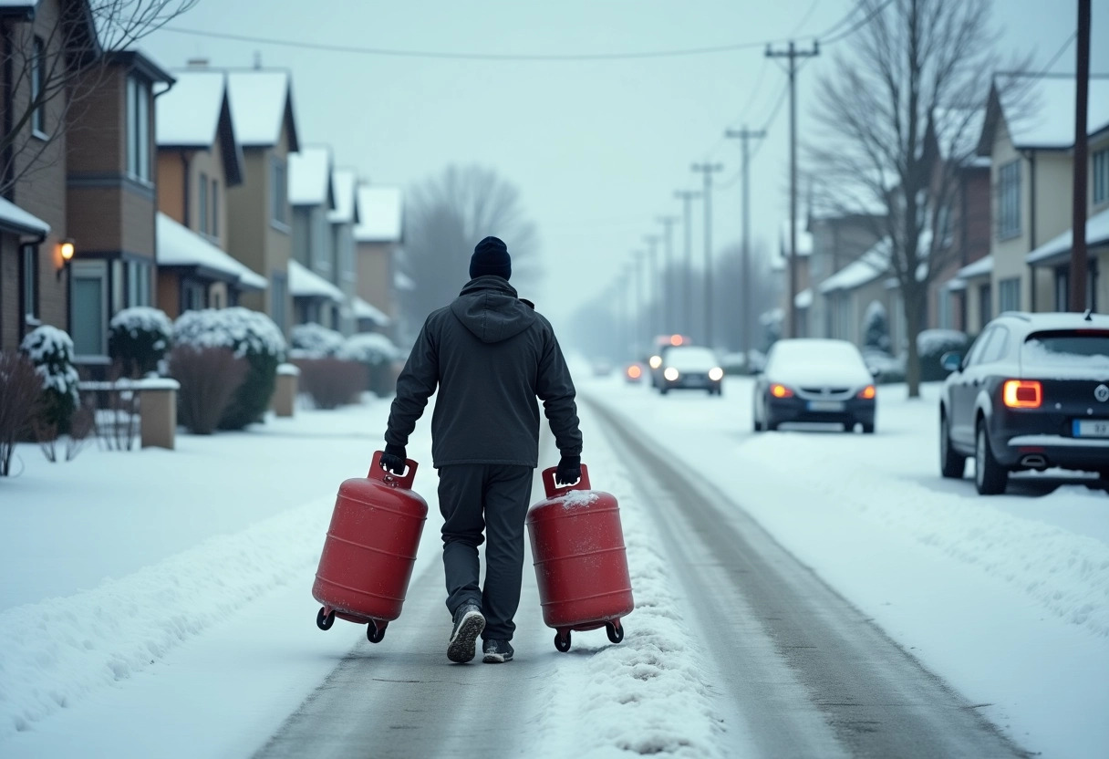 bouteille gaz hiver